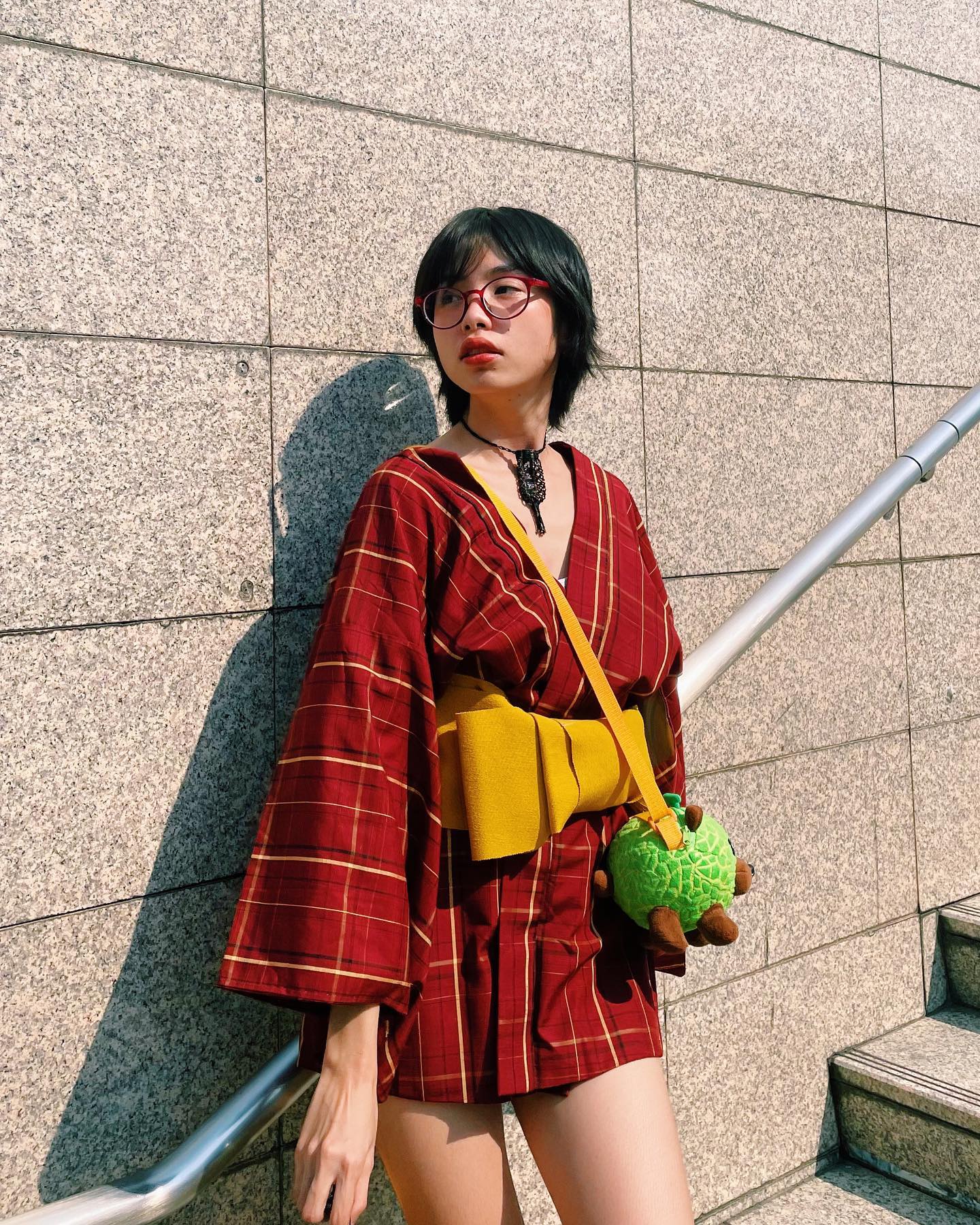 Customer wearing Sumo Vintage