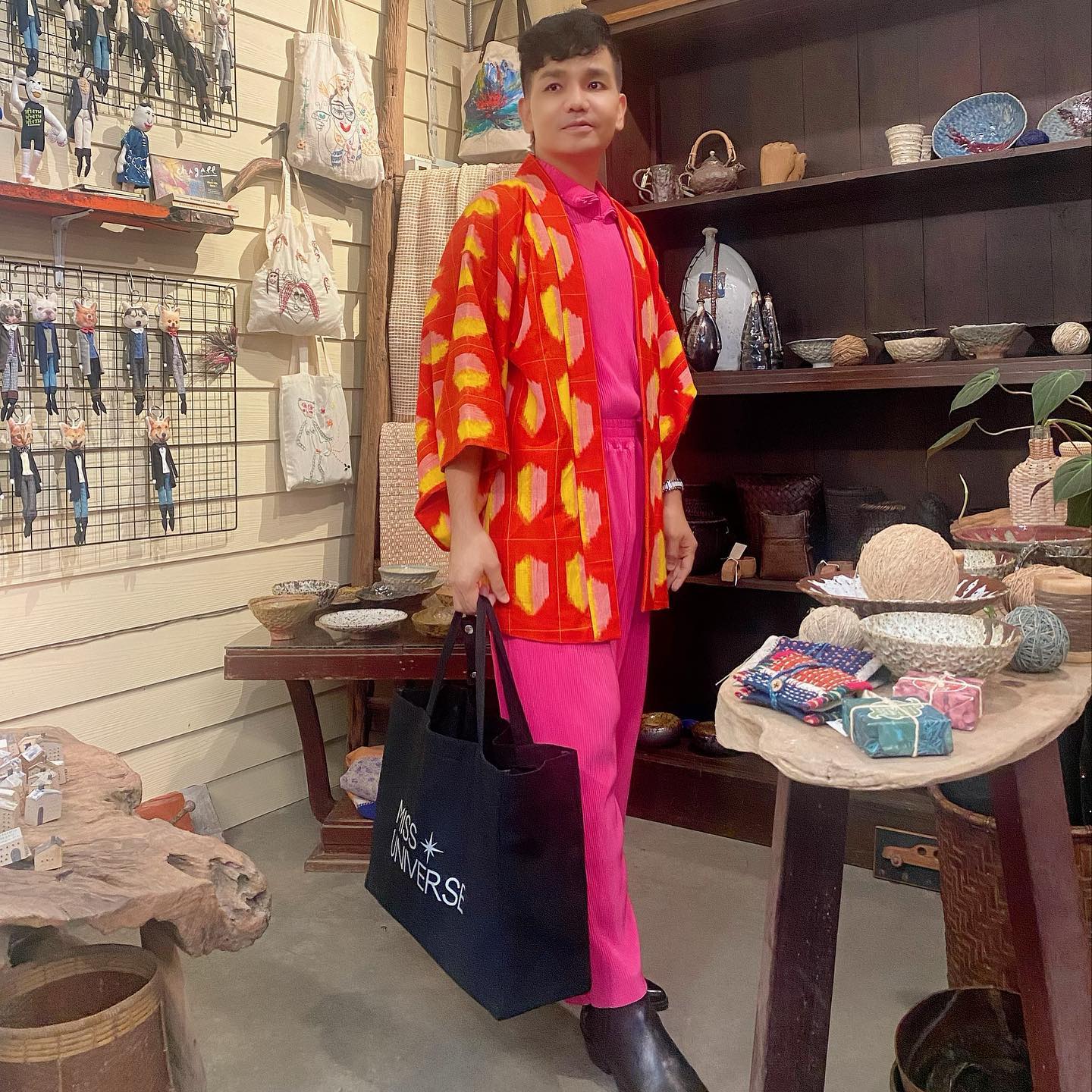 Customer wearing Sumo Vintage